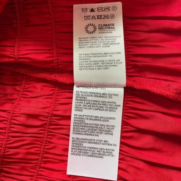 NEW Reformation Laguna Two Piece Matching Midi Skirt Set Lipstick Red US 2 UK 4 - Picture 10 of 14